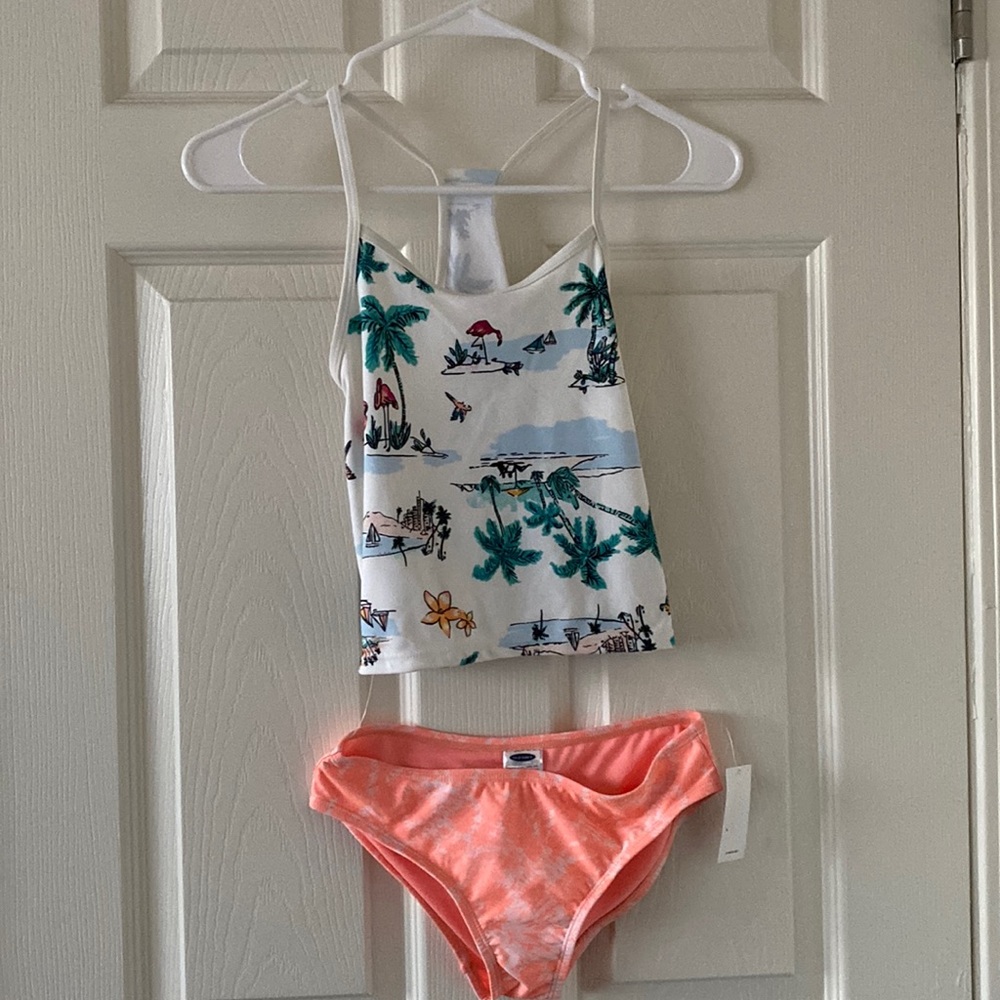 New Old Navy with tags Girls 2 piece bathing suit size Large